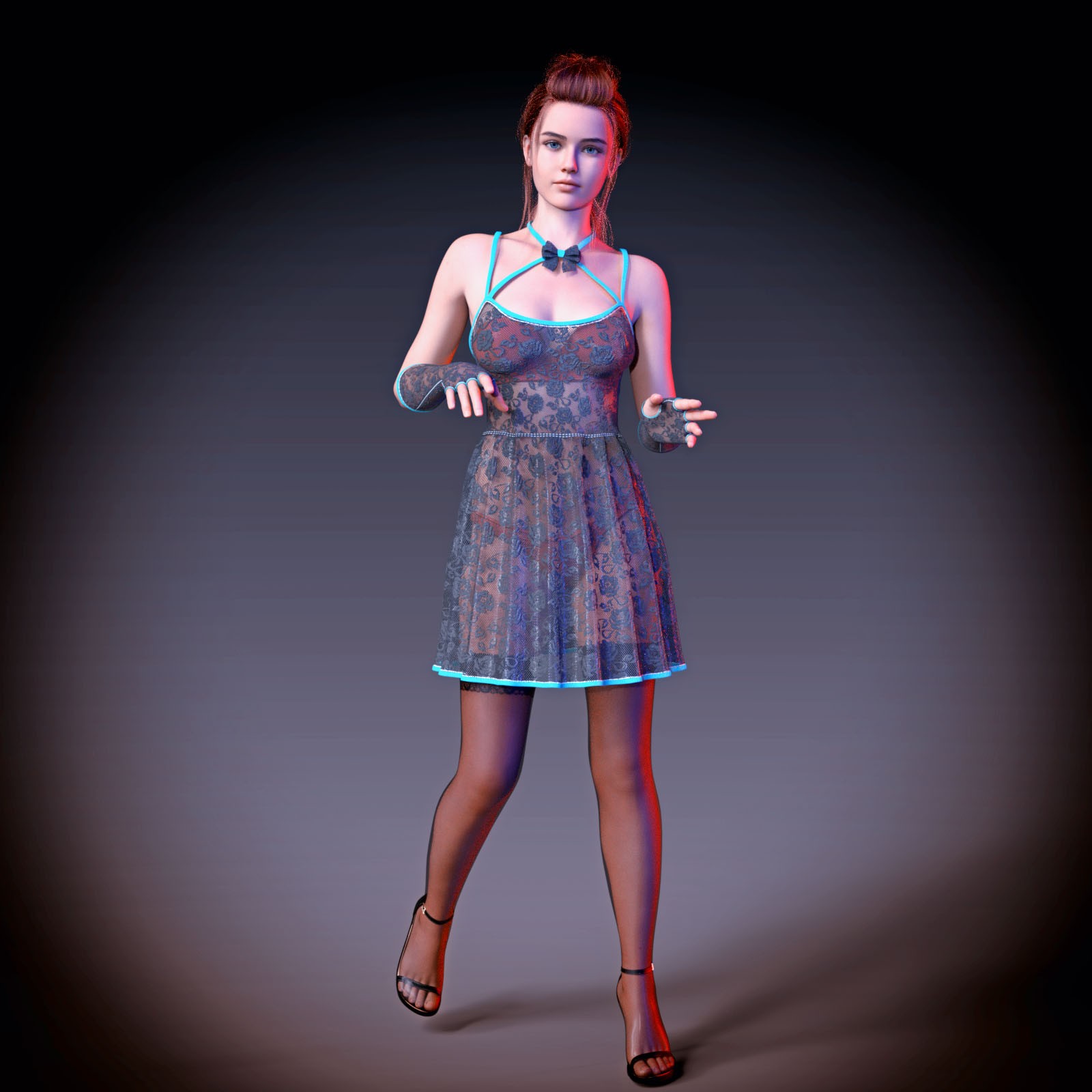 dForce Halter backless dress for Genesis 8 Females and Genesis 9 by N/A