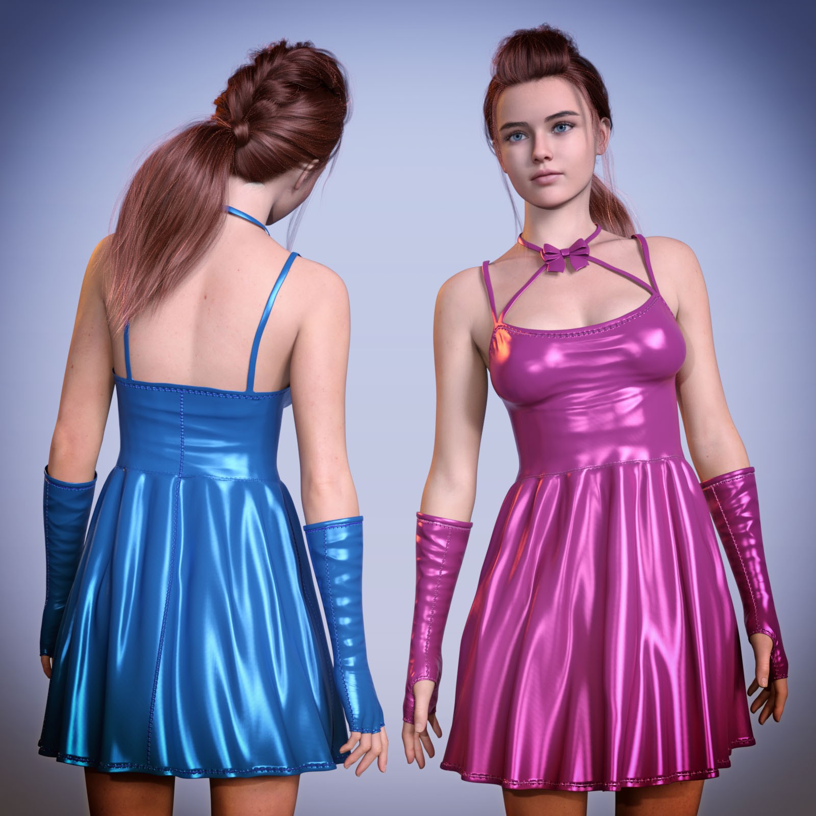 dForce Halter backless dress for Genesis 8 Females and Genesis 9 by N/A