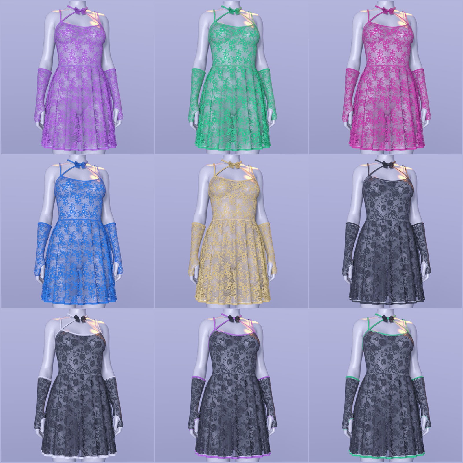 dForce Halter backless dress for Genesis 8 Females and Genesis 9 by N/A