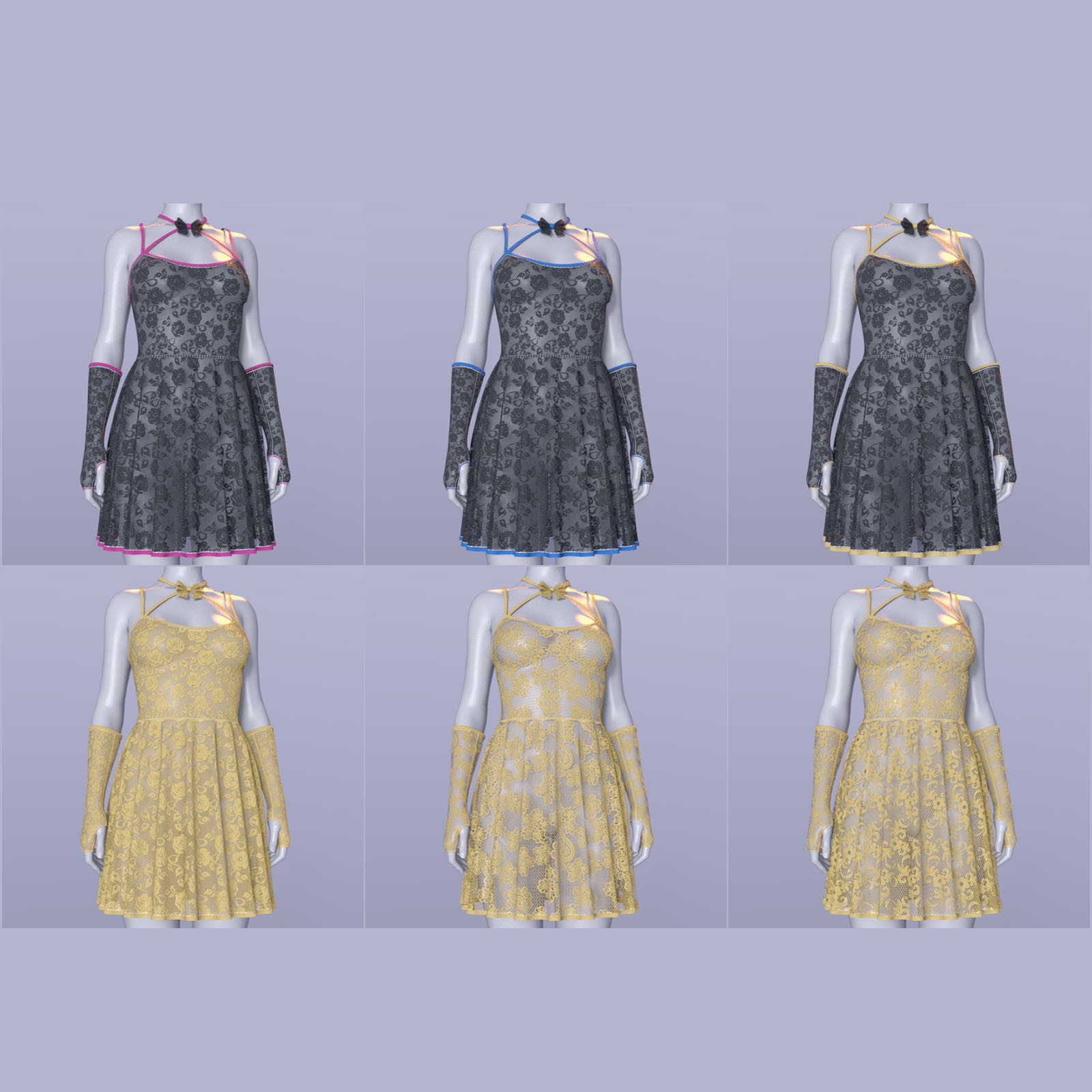 dForce Halter backless dress for Genesis 8 Females and Genesis 9 by N/A