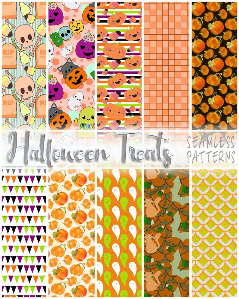ALXN 2D Halloween Treats Seamless patterns by N/A
