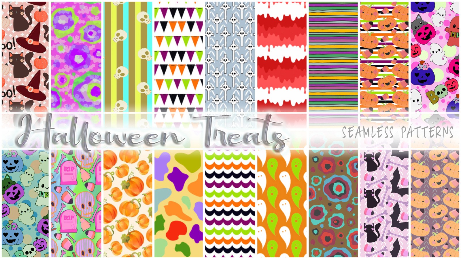 ALXN 2D Halloween Treats Seamless patterns by N/A