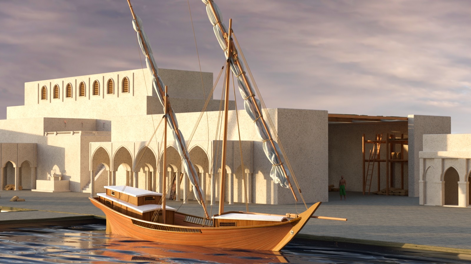 Ancient Persia City Harbor - Set 1 by N/A