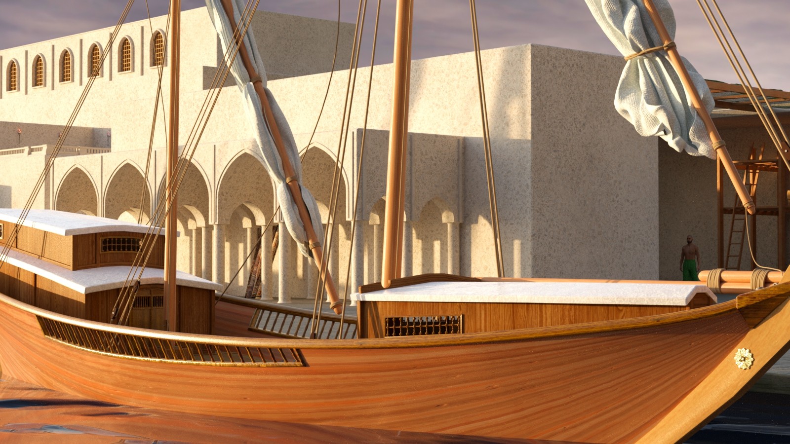 Ancient Persia City Harbor - Set 1 by N/A