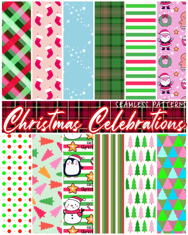 ALXN 2D Christmas Celebrations Seamless patterns by N/A