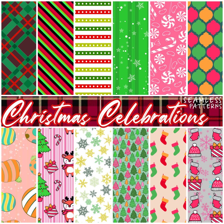 ALXN 2D Christmas Celebrations Seamless patterns by N/A