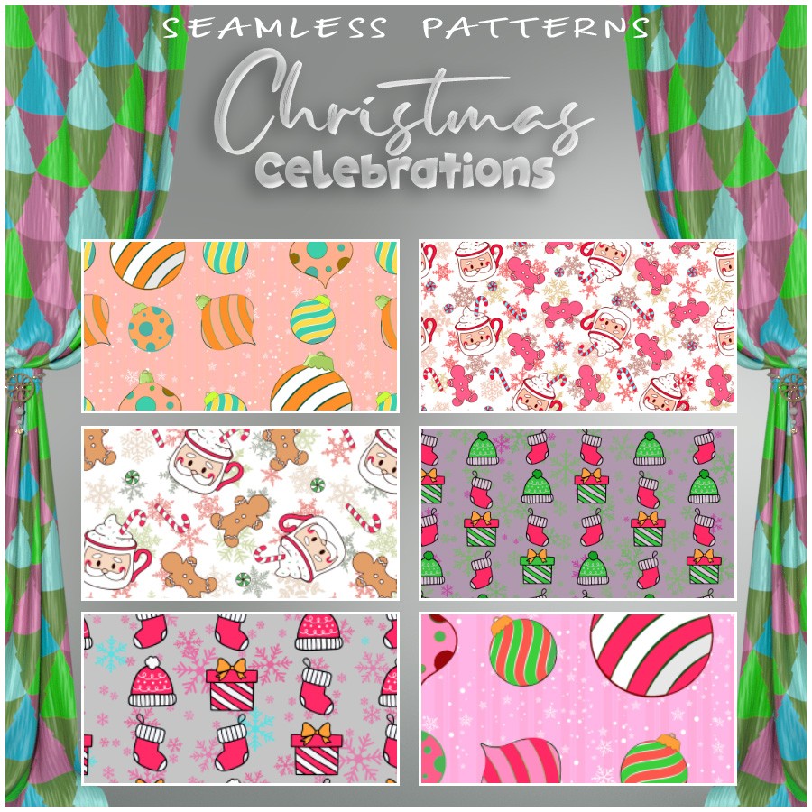 ALXN 2D Christmas Celebrations Seamless patterns by N/A