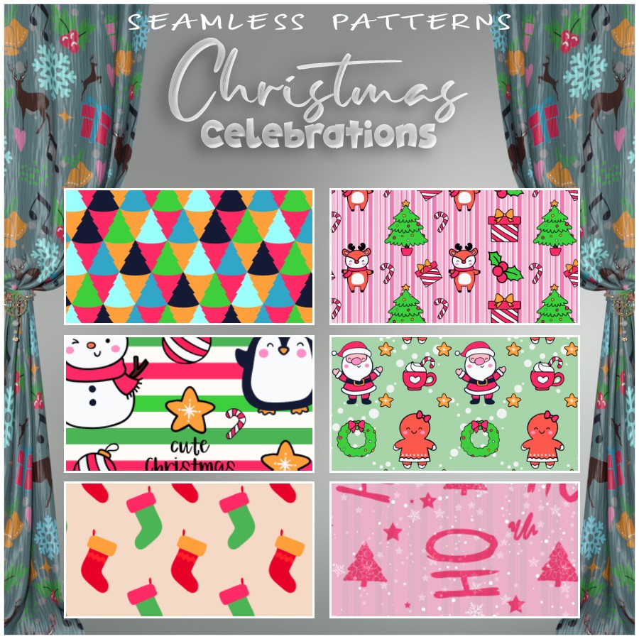ALXN 2D Christmas Celebrations Seamless patterns by N/A