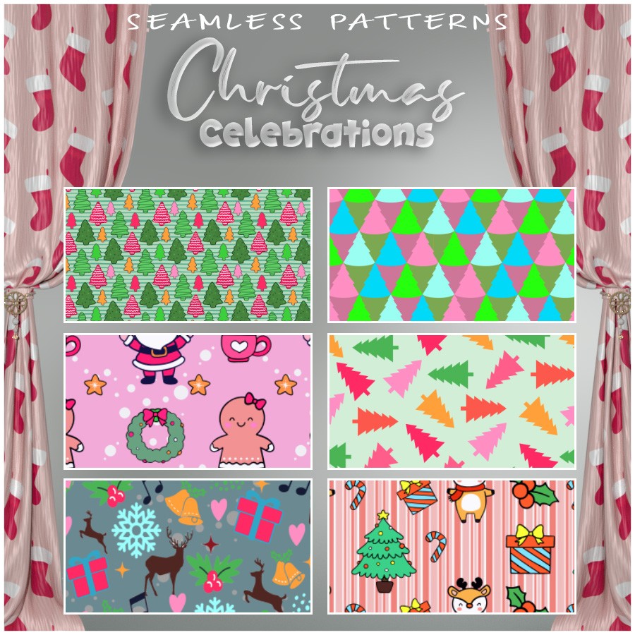 ALXN 2D Christmas Celebrations Seamless patterns by N/A