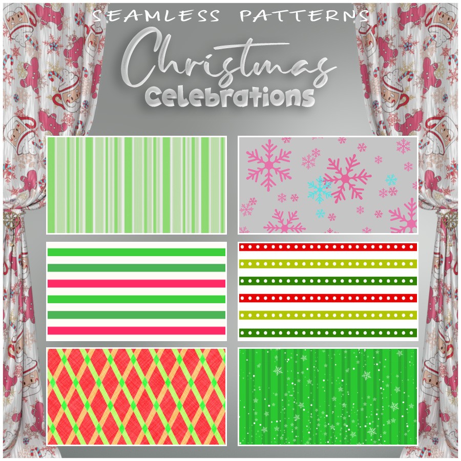 ALXN 2D Christmas Celebrations Seamless patterns by N/A