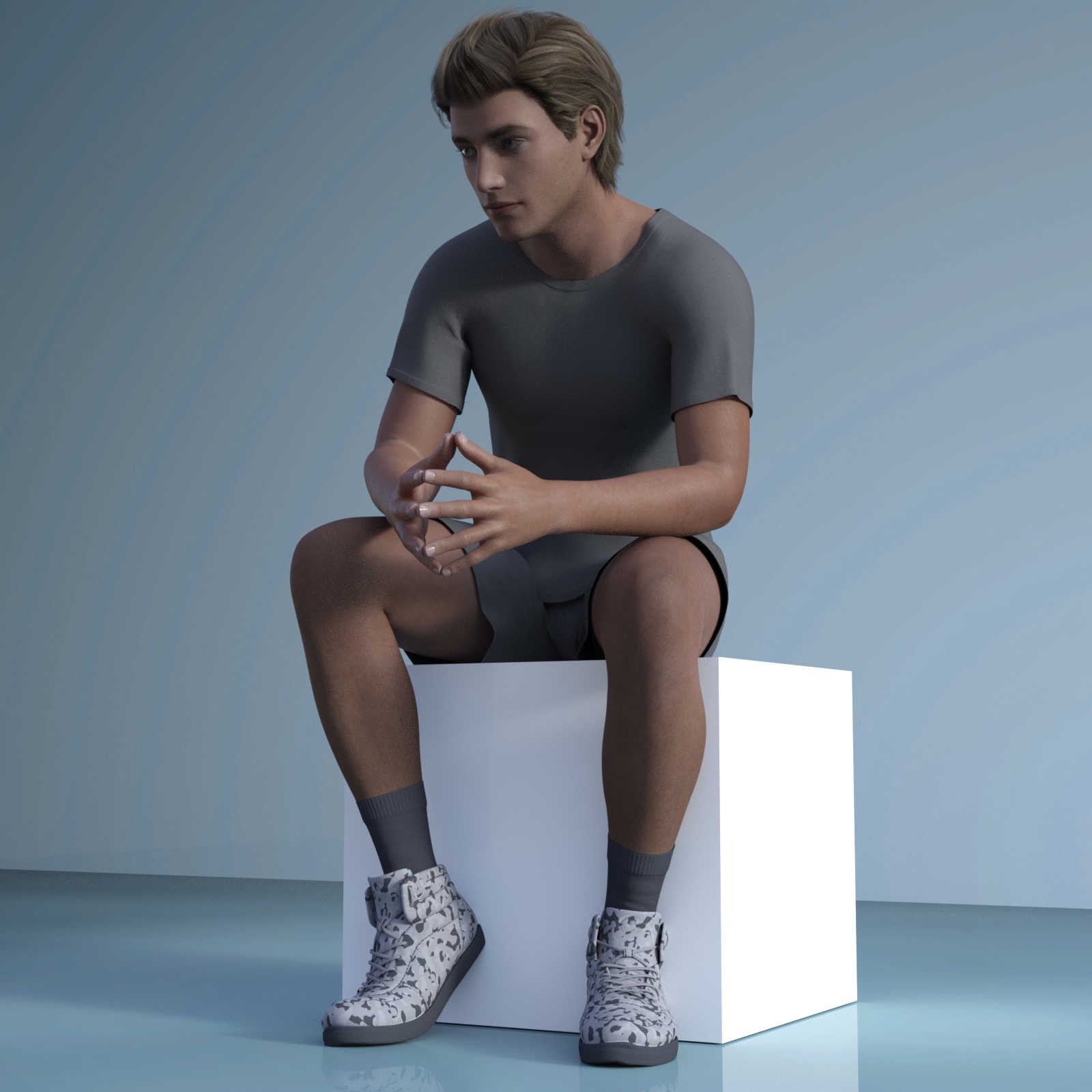Camo-Cool Colors for Classic Sneakers with Socks for G8M/G8F and G9 Daz Studio by N/A
