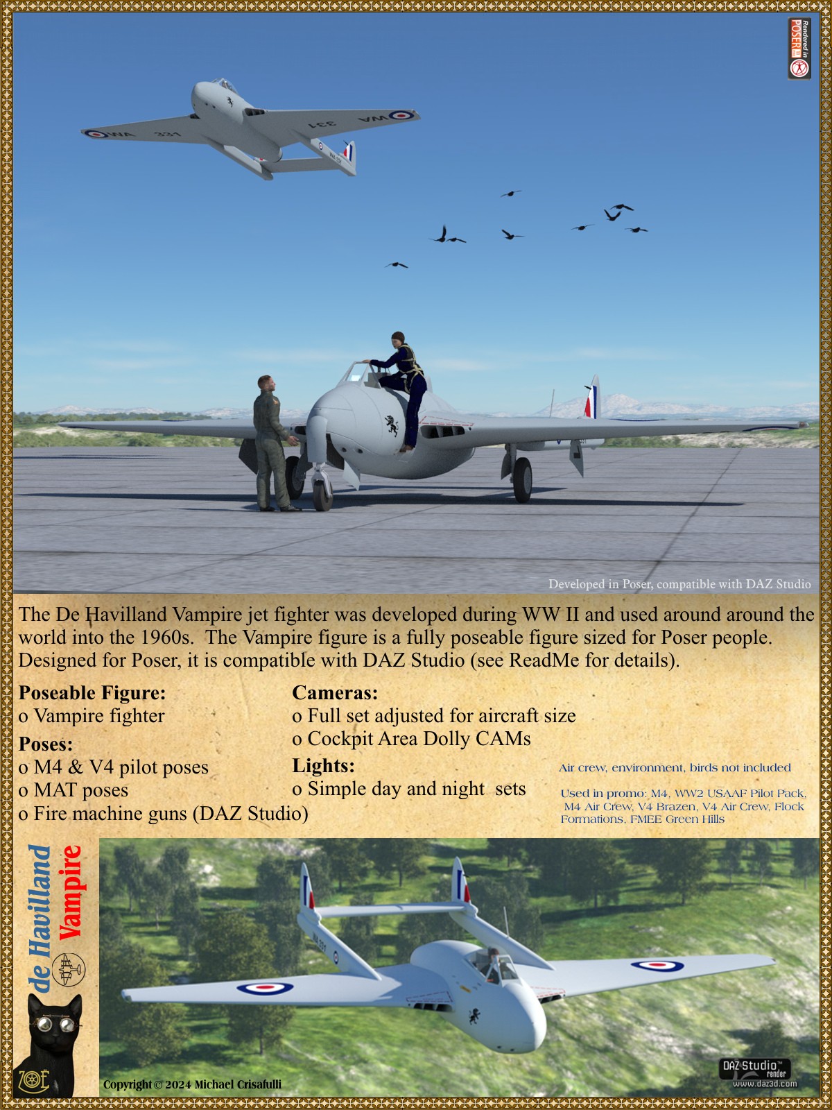 de Havilland Vampire Jet Fighter by N/A