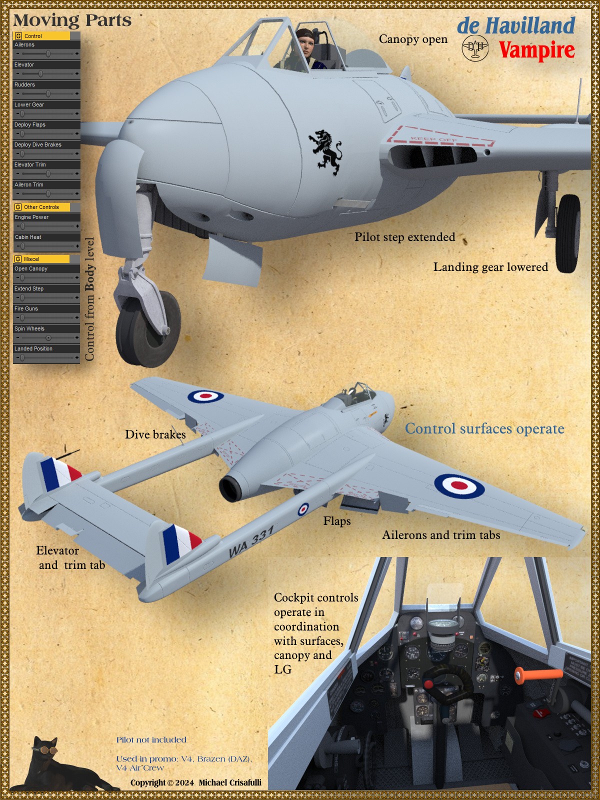 de Havilland Vampire Jet Fighter by N/A