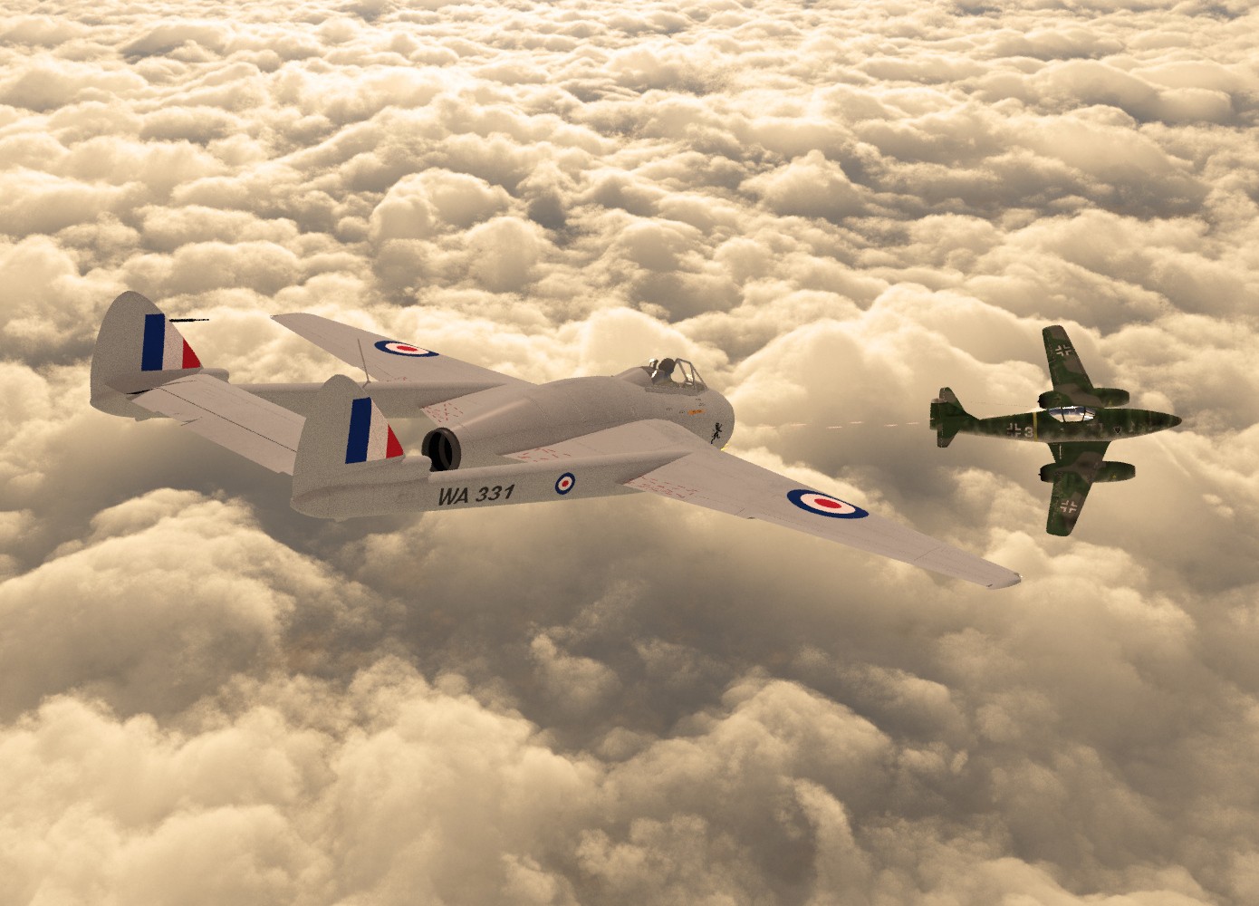 de Havilland Vampire Jet Fighter by N/A