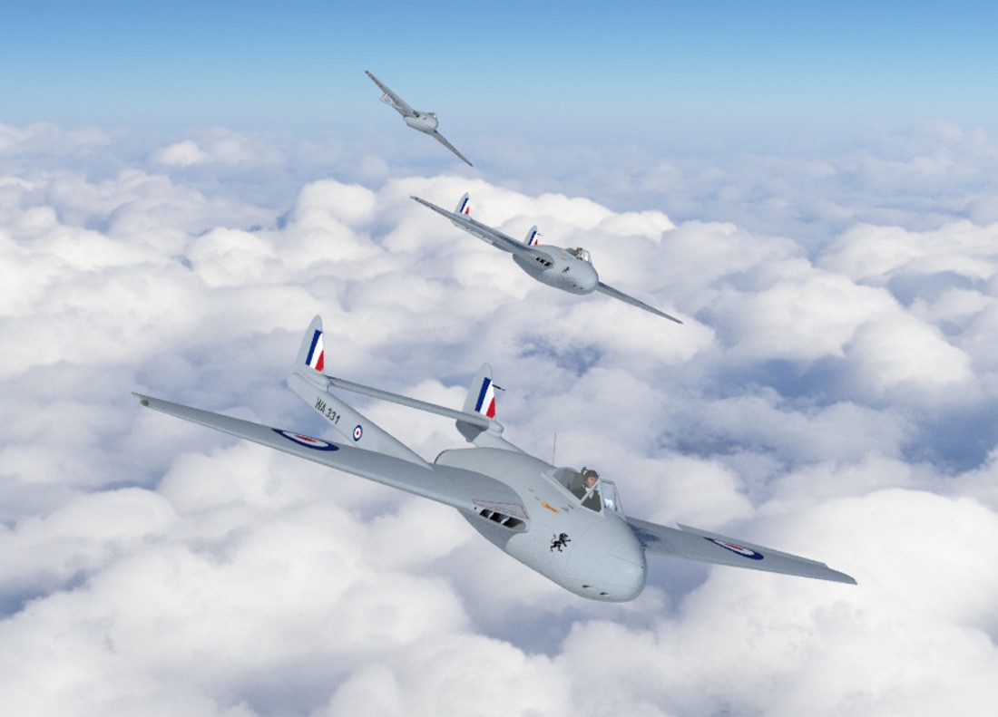 de Havilland Vampire Jet Fighter by N/A