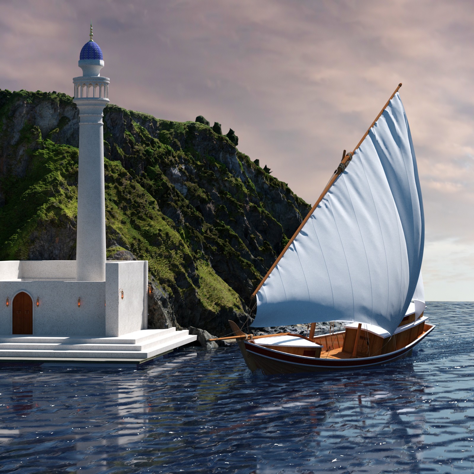Ancient Persia City Harbor - Set 2 by N/A