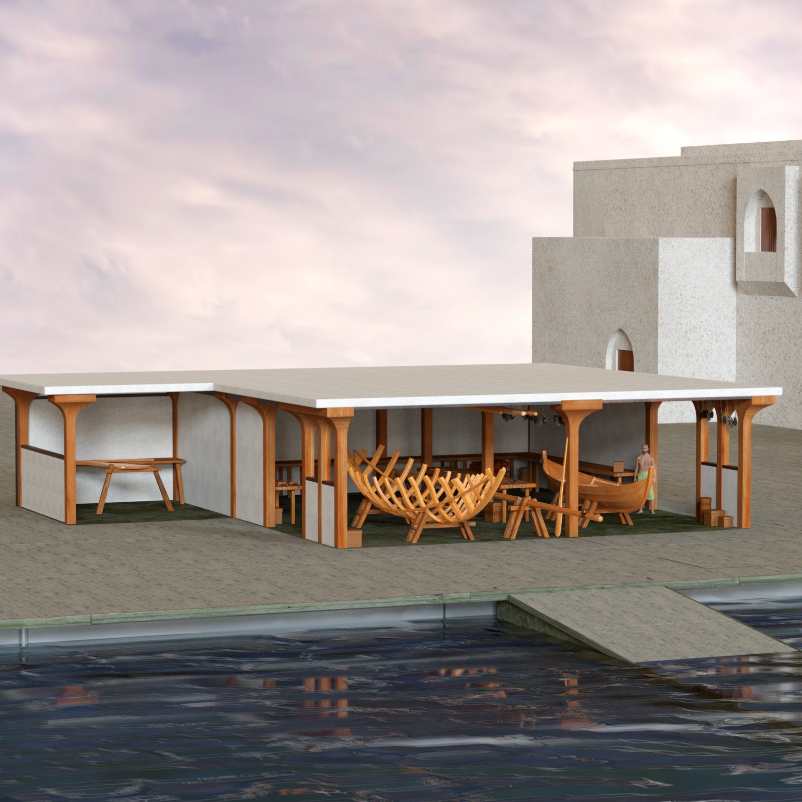 Ancient Persia City Harbor - Set 2 by N/A
