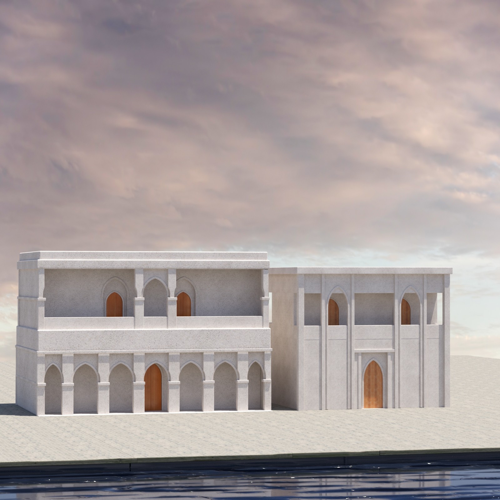 Ancient Persia City Harbor - Set 2 by N/A