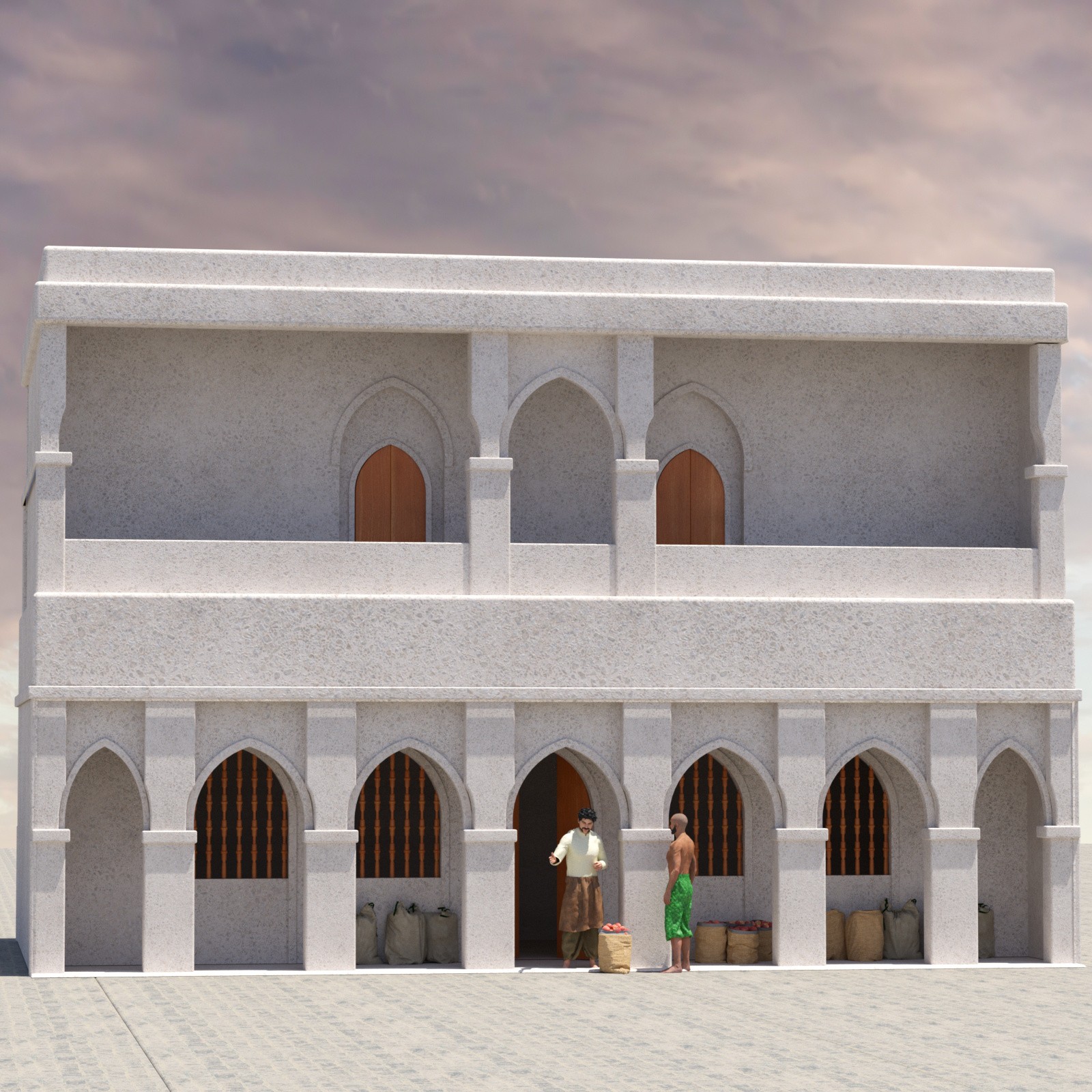 Ancient Persia City Harbor - Set 2 by N/A