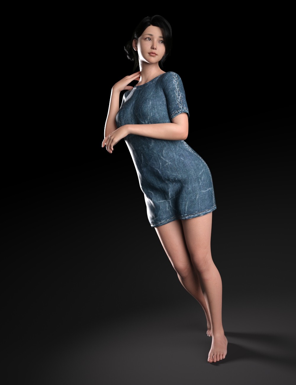 K3D October Shirt Dress for Genesis 8 Female by N/A
