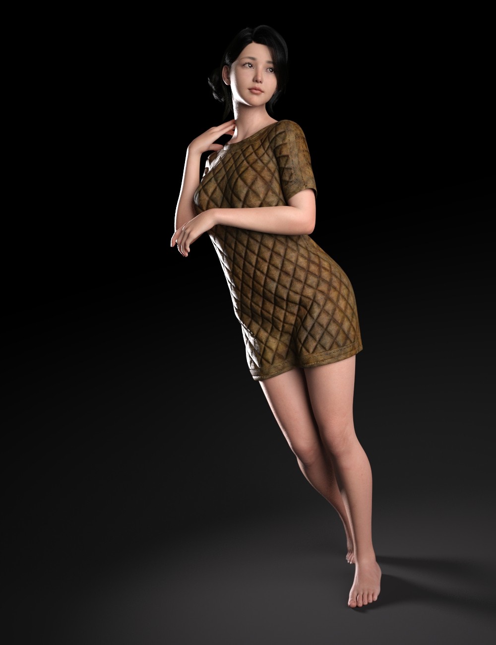 K3D October Shirt Dress for Genesis 8 Female by N/A