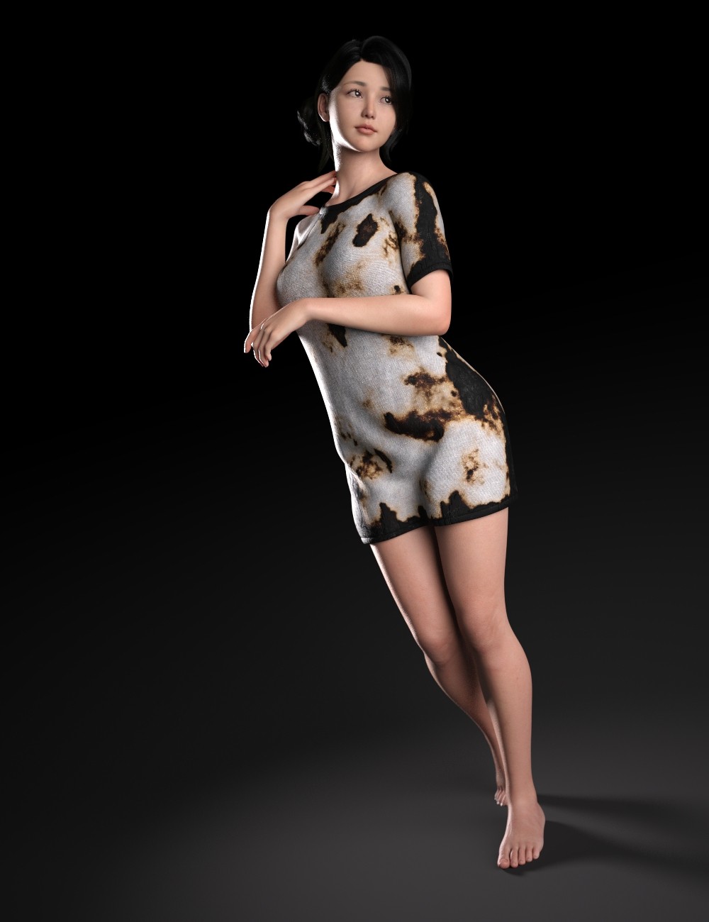 K3D October Shirt Dress for Genesis 8 Female by N/A
