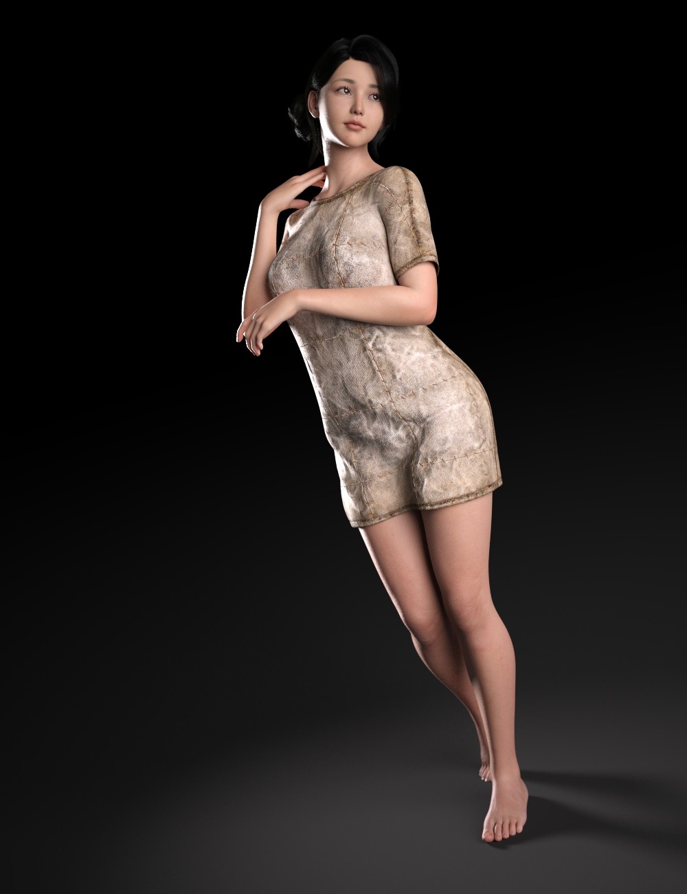 K3D October Shirt Dress for Genesis 8 Female by N/A