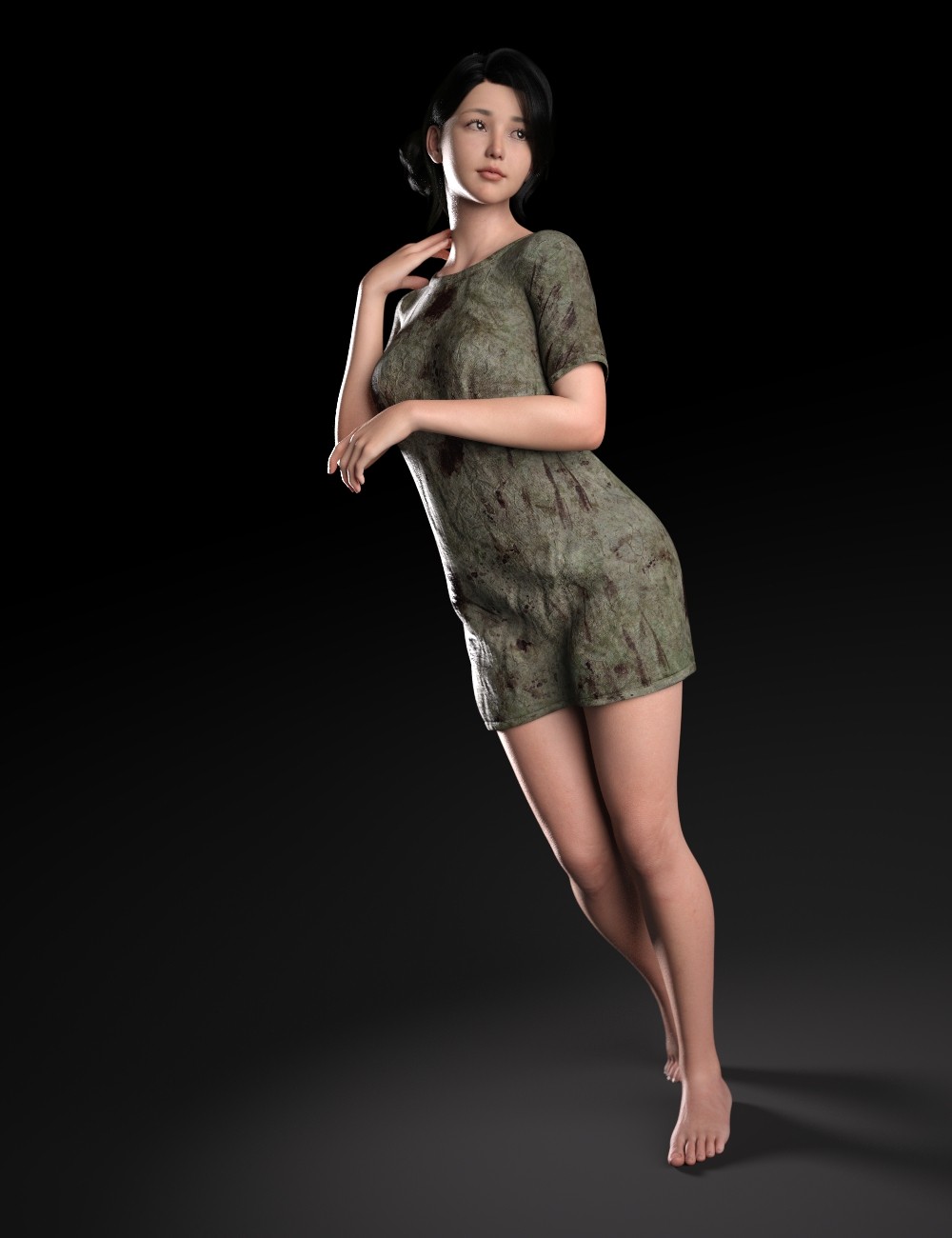 K3D October Shirt Dress for Genesis 8 Female by N/A