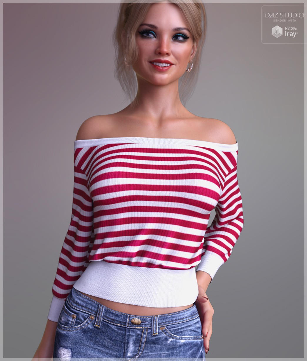 Knitted for dForce Off Shoulder Mini Sweater by N/A