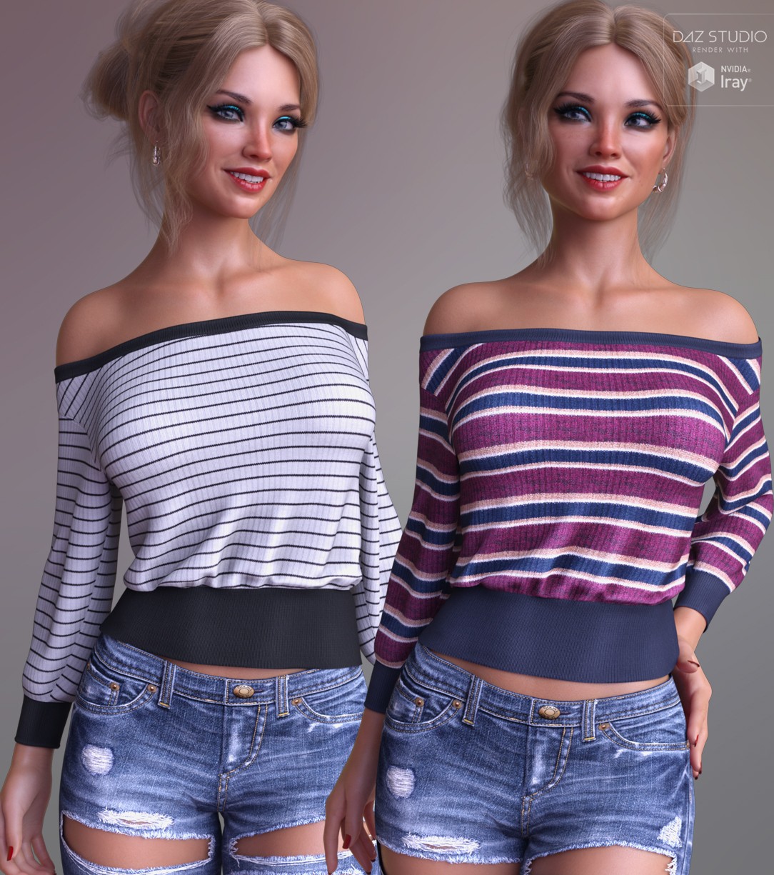 Knitted for dForce Off Shoulder Mini Sweater by N/A
