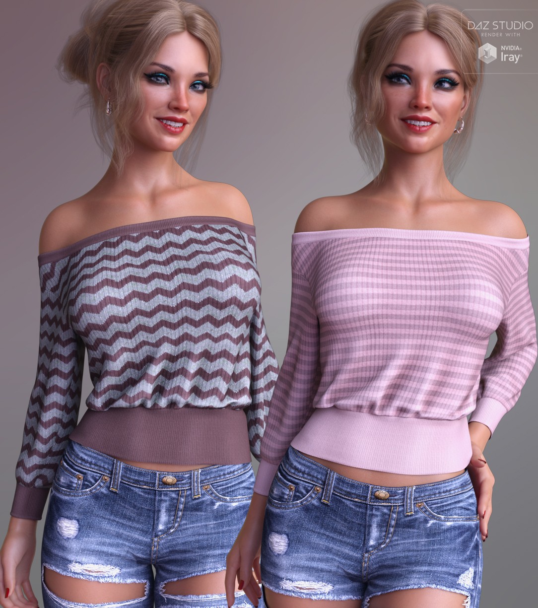 Knitted for dForce Off Shoulder Mini Sweater by N/A