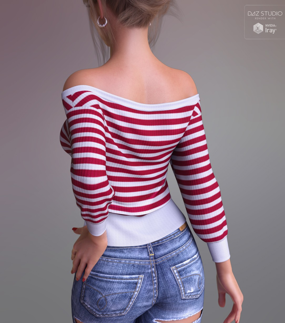 Knitted for dForce Off Shoulder Mini Sweater by N/A