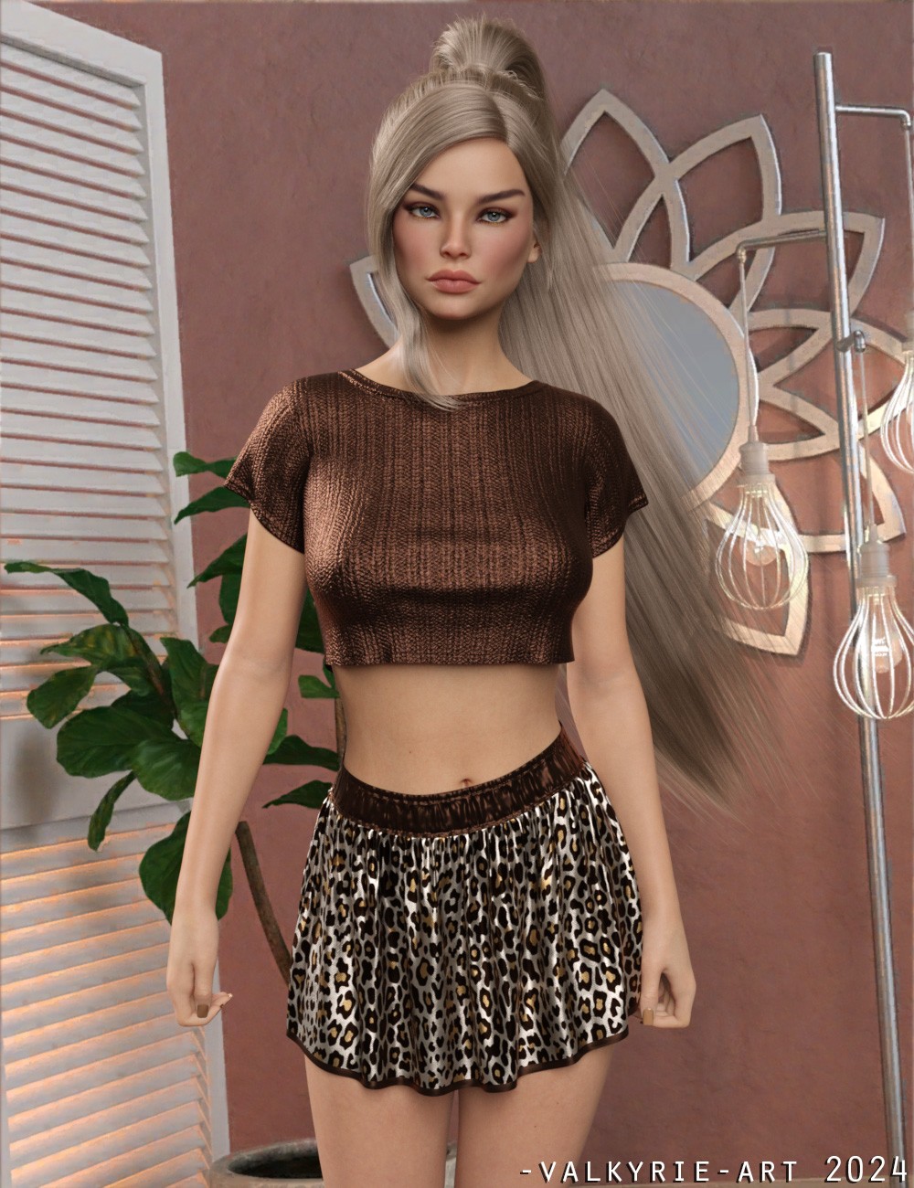 InStyle - dForce Crop Top and Skirt G8G8.1F by N/A