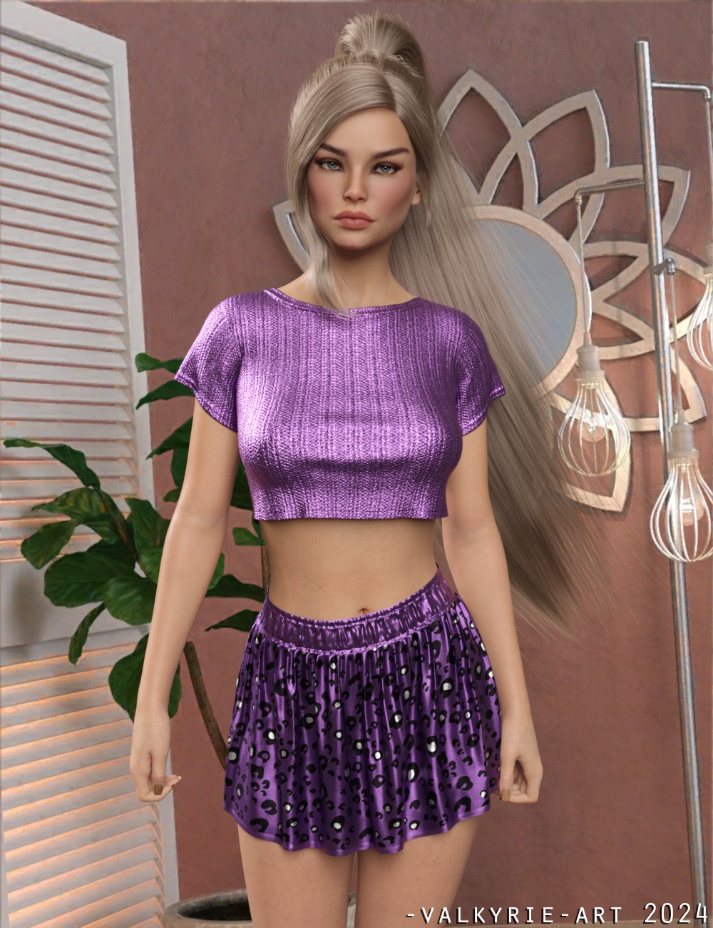InStyle - dForce Crop Top and Skirt G8G8.1F by N/A