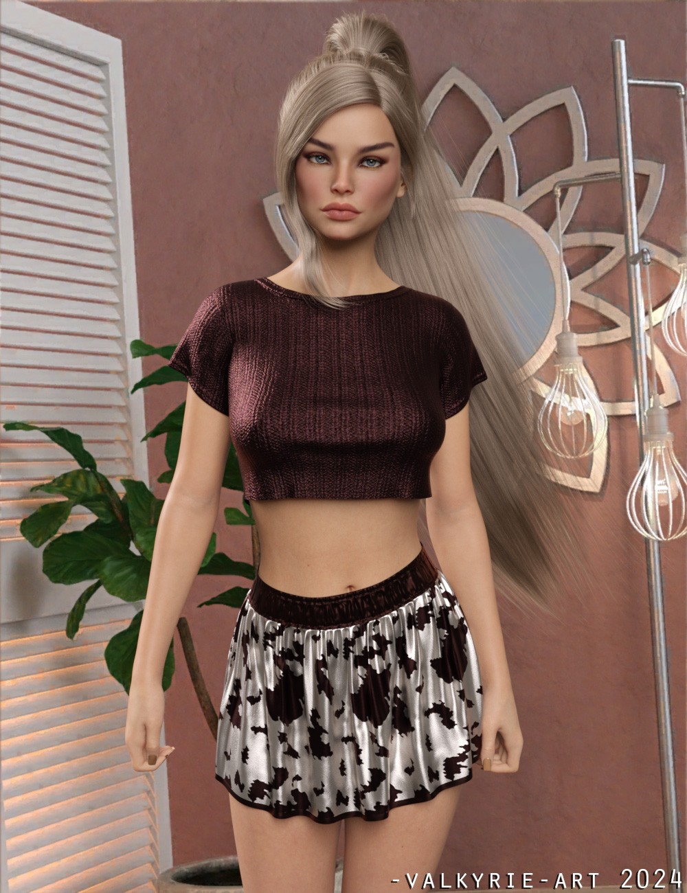 InStyle - dForce Crop Top and Skirt G8G8.1F by N/A
