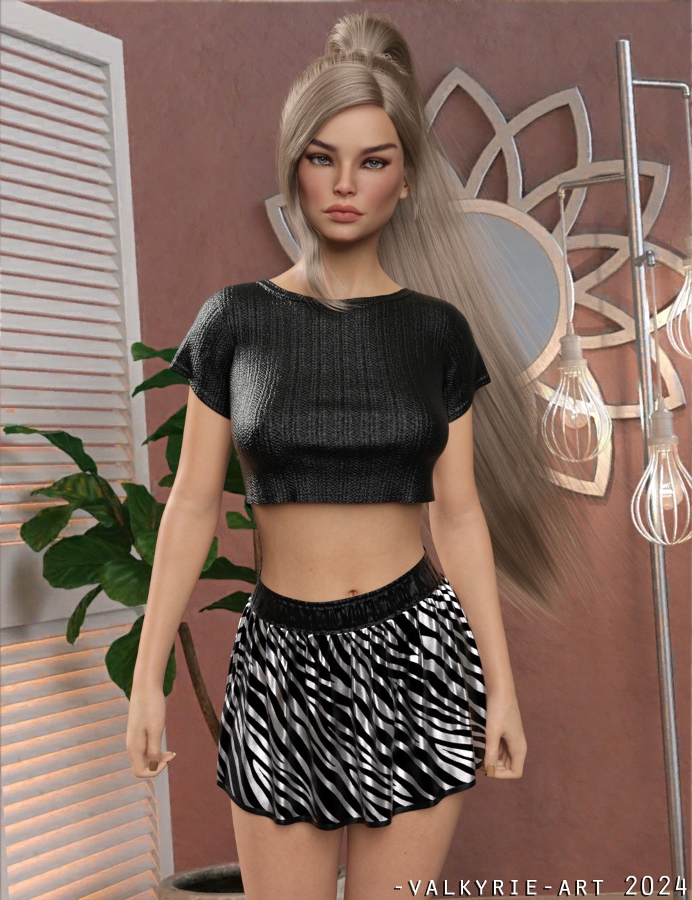 InStyle - dForce Crop Top and Skirt G8G8.1F by N/A