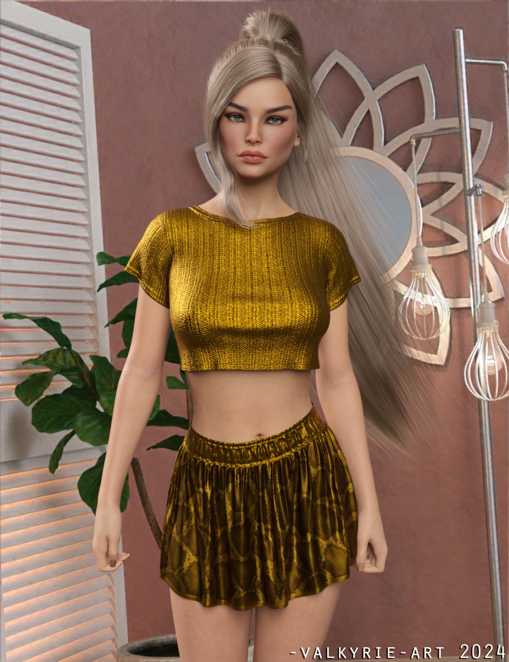 InStyle - dForce Crop Top and Skirt G8G8.1F by N/A