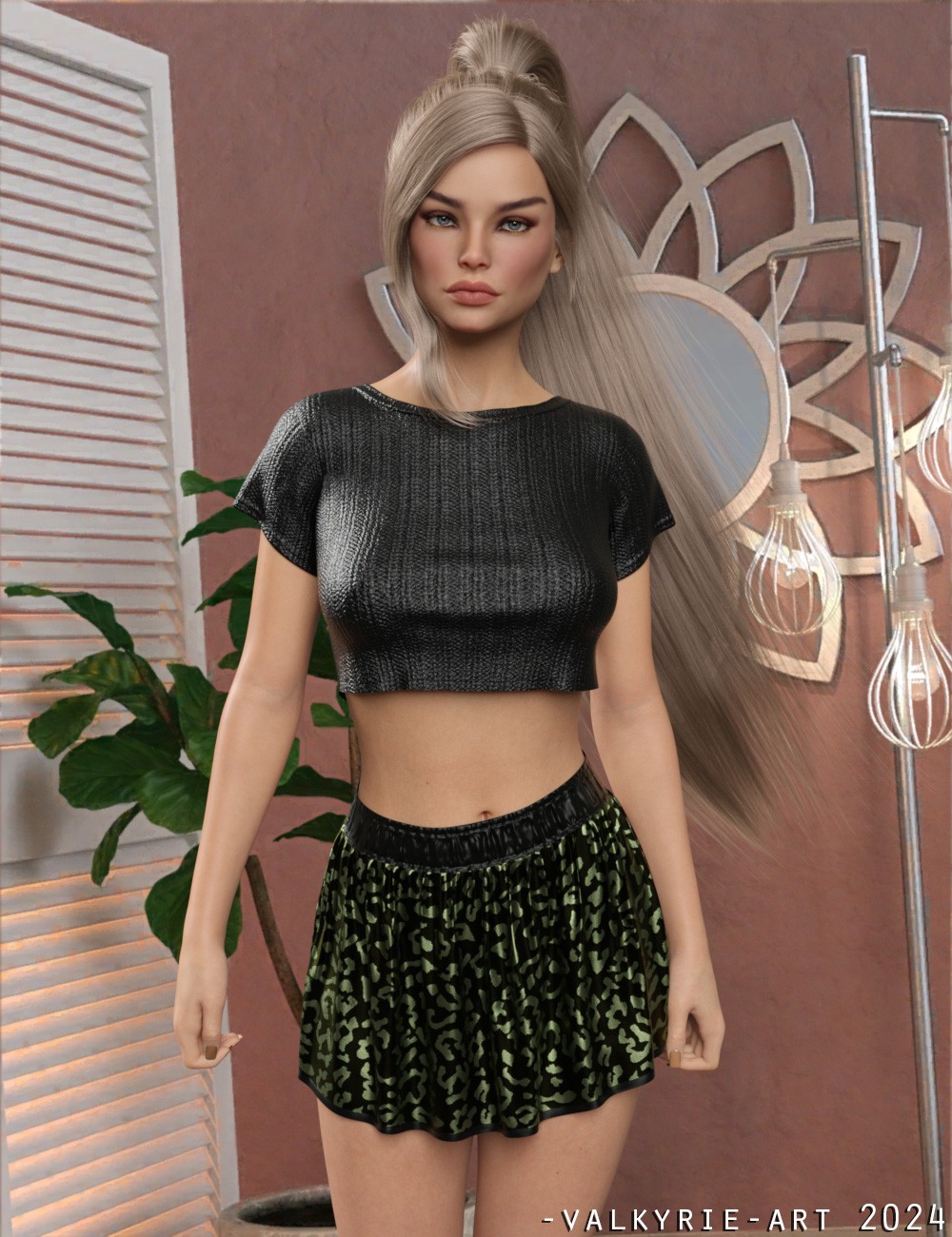InStyle - dForce Crop Top and Skirt G8G8.1F by N/A