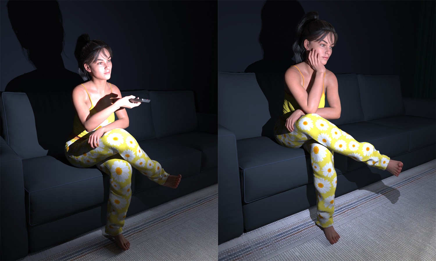 CSR - TV Watching poses by N/A