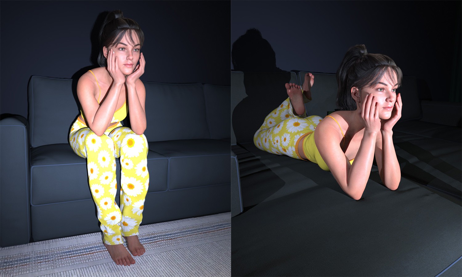 CSR - TV Watching poses by N/A