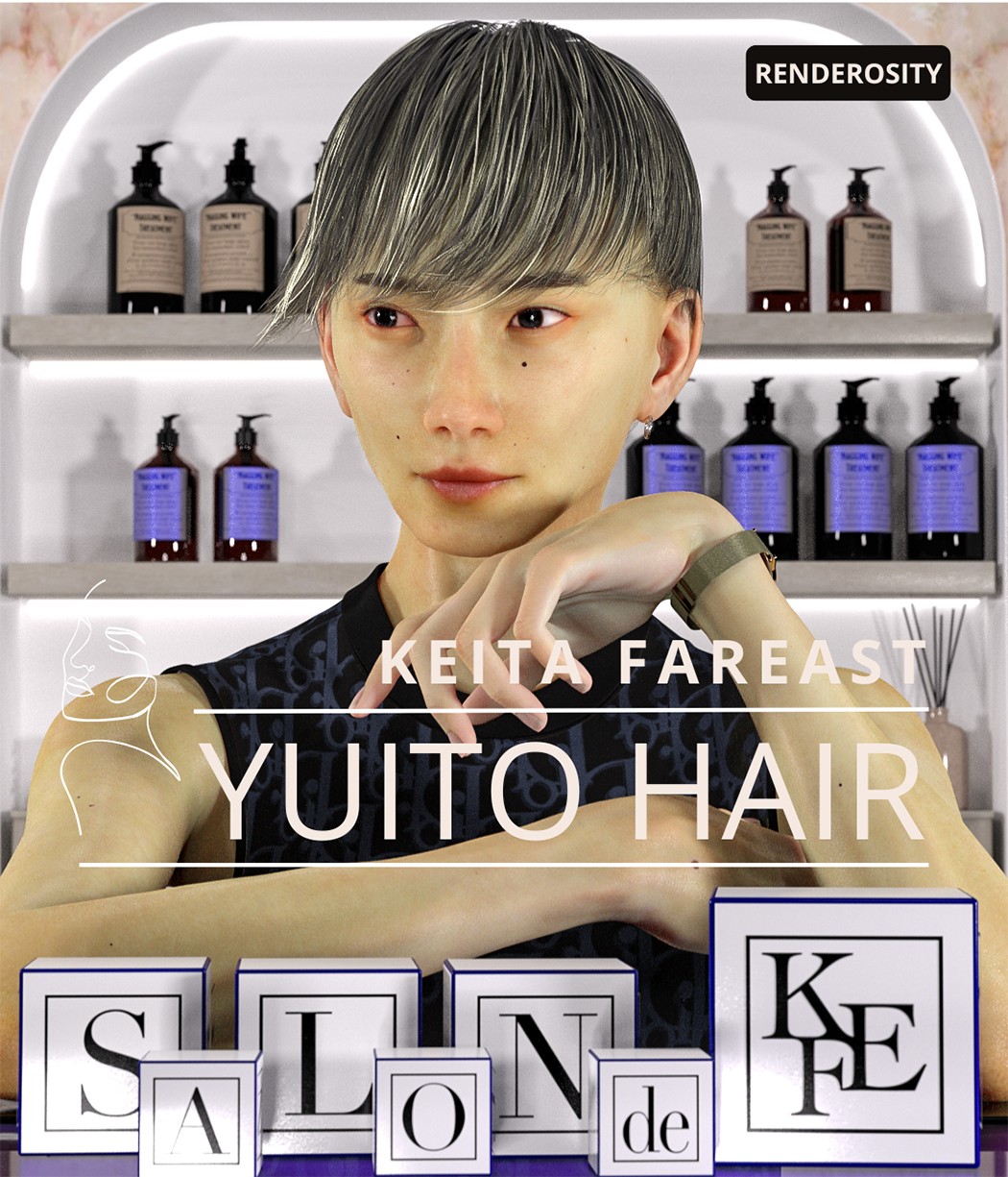 KFE Yuito Hair for Genesis 9 by N/A