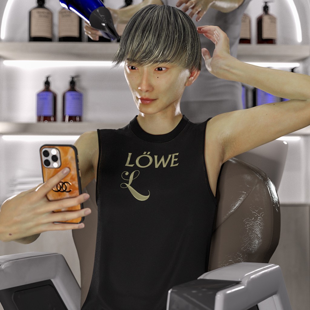 KFE Yuito Hair for Genesis 9 by N/A