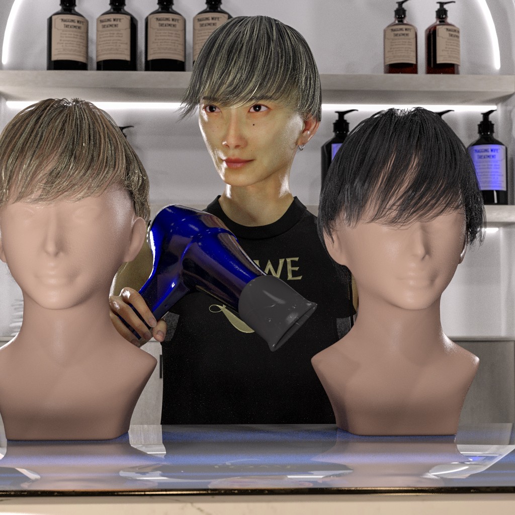 KFE Yuito Hair for Genesis 9 by N/A