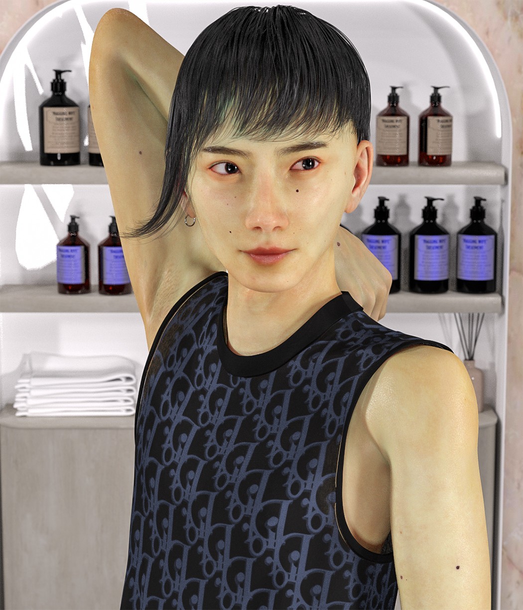 KFE Yuito Hair for Genesis 9 by N/A