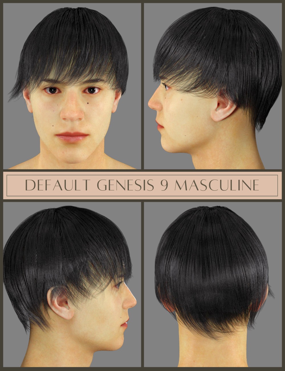 KFE Yuito Hair for Genesis 9 by N/A