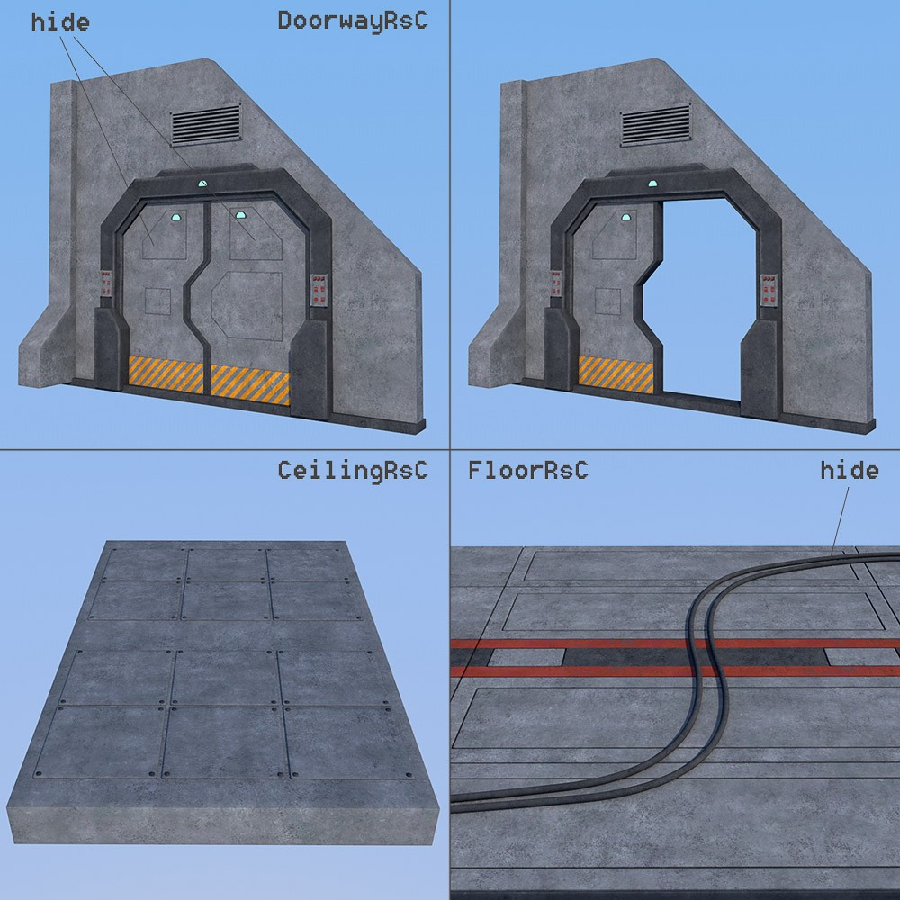 Sci Fi Corridor Set for Daz Studio by N/A