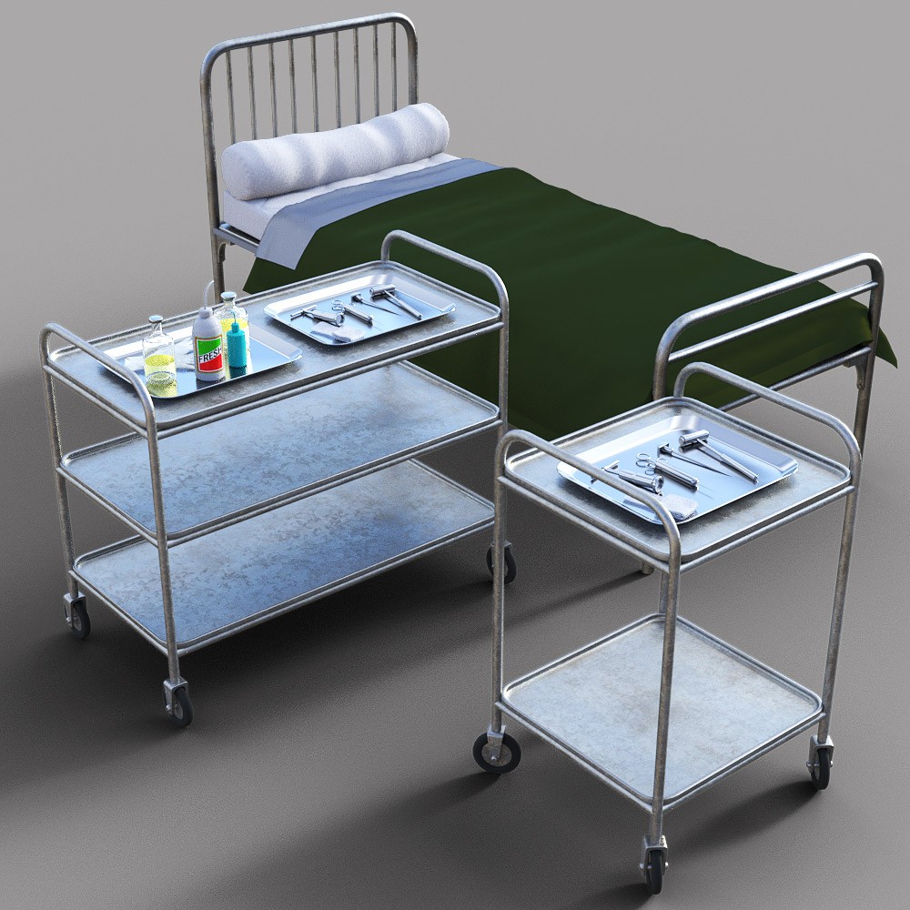 Asylum Furniture & Poses G8F-G9 For Silent Hollow Asylum by N/A