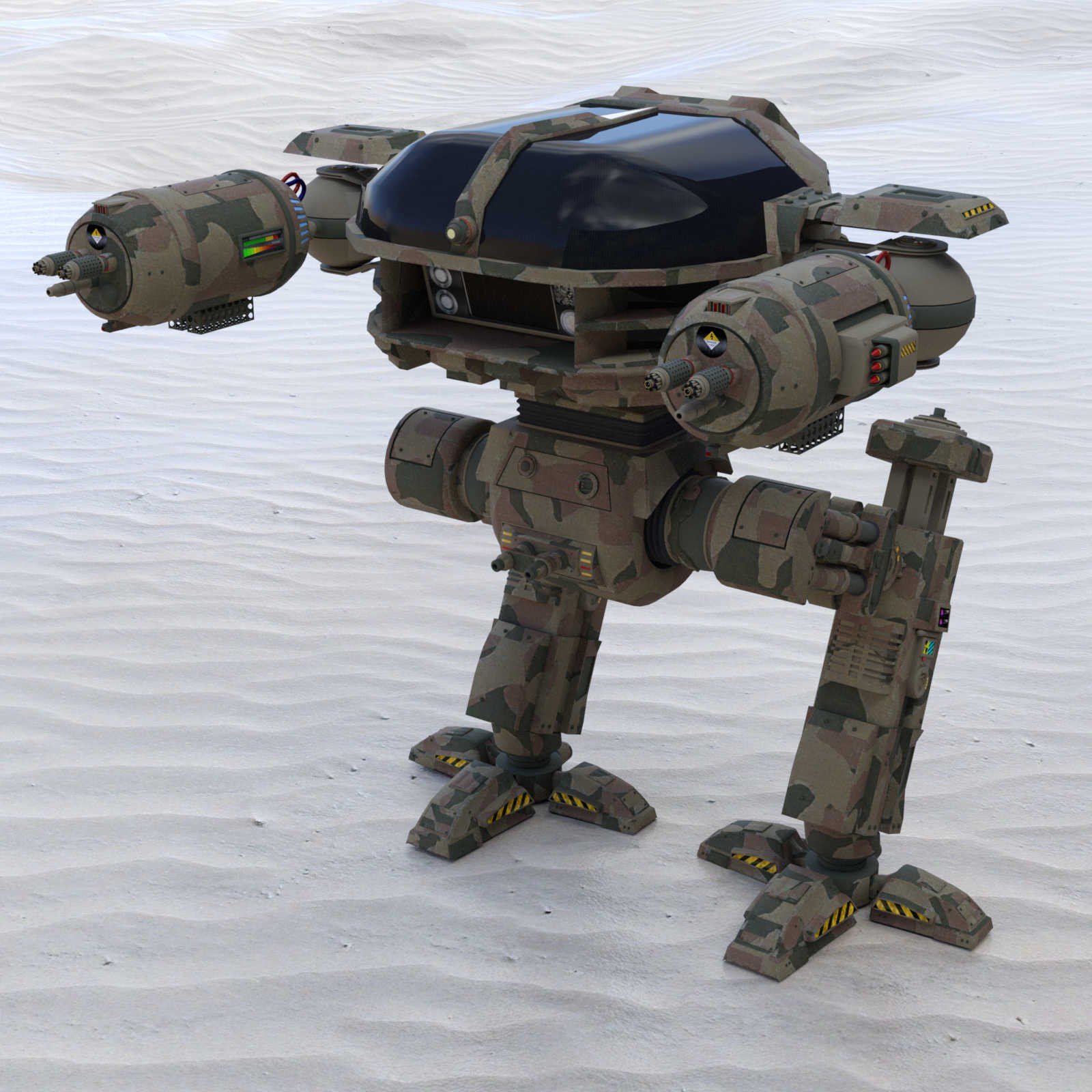 CAMO-COOL MILITARY Styles for Defence Mech 58 in Poser and Daz Studio by N/A