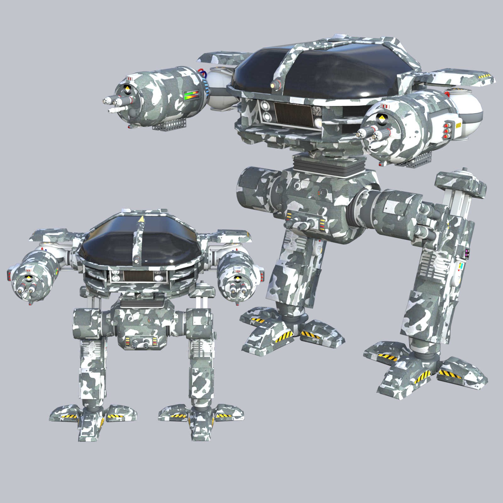 CAMO-COOL MILITARY Styles for Defence Mech 58 in Poser and Daz Studio by N/A
