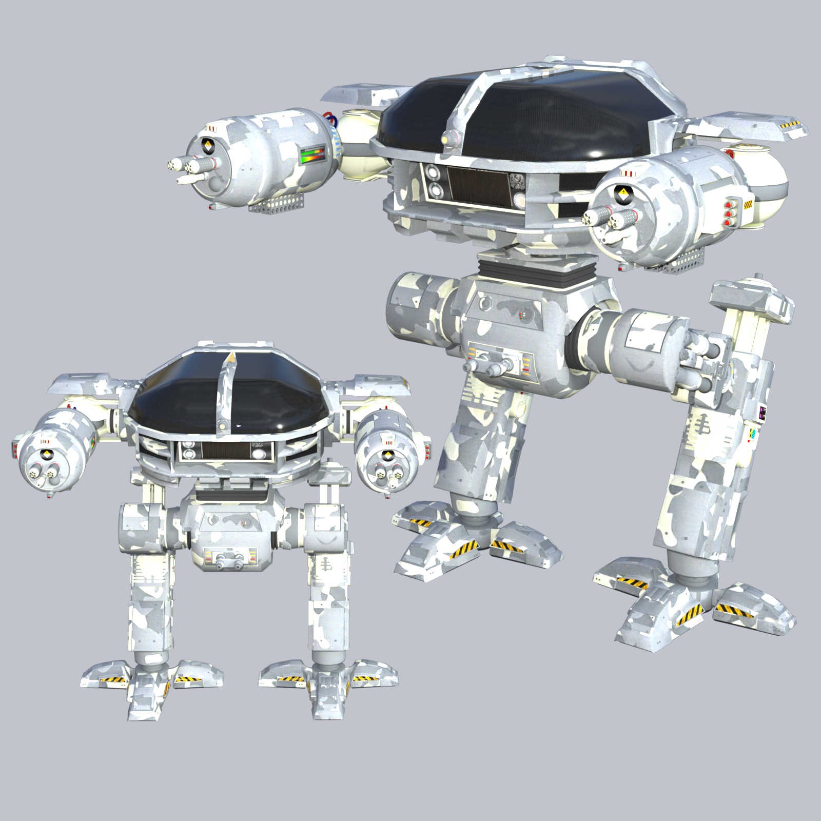 CAMO-COOL MILITARY Styles for Defence Mech 58 in Poser and Daz Studio by N/A